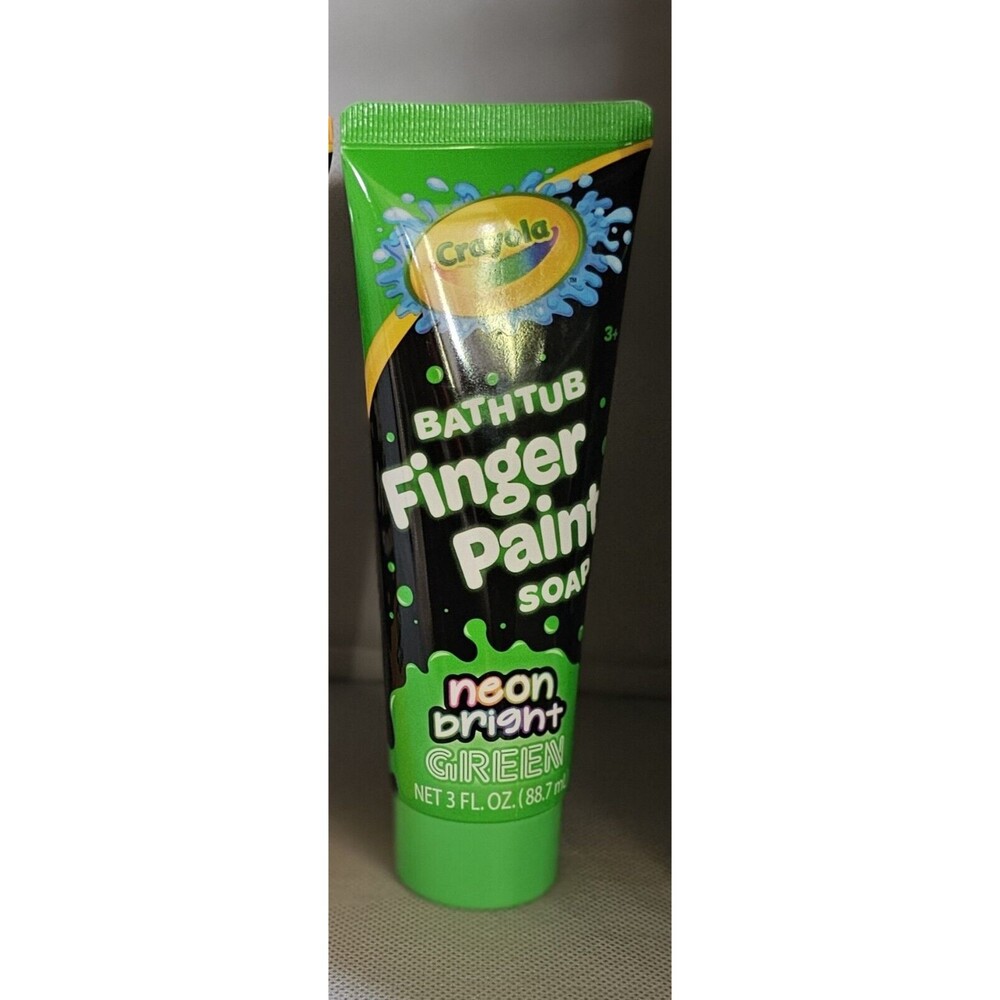 Crayola Bathtub Finger Paint Soap Neon bright GREEN Fun